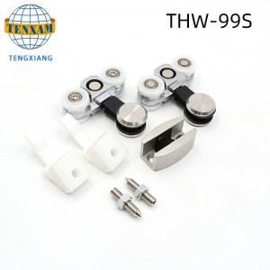 Produse de vânzare la cald Hanging Roți din oțel inoxidabil din sticlă glisantă